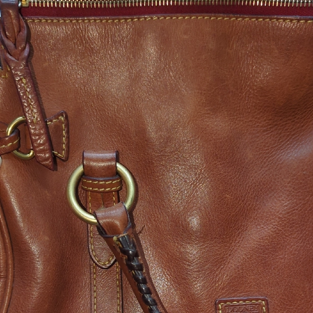 Dooney Bourke  Florentine Brown Leather Shoulder Bag - Picture 13 of 16